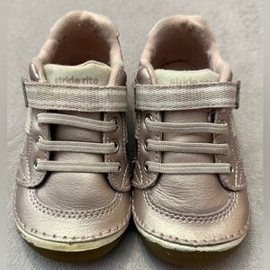 Stride Rite Toddler Shoes – Size 4.5 Wide (W) Metallic Pink Easy On/Off